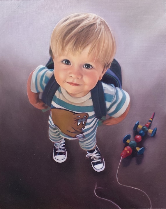 CUSTOM PORTRAIT - Custom Oil Painting - Perfect Gift - Family Portrait - Toddler Portrait