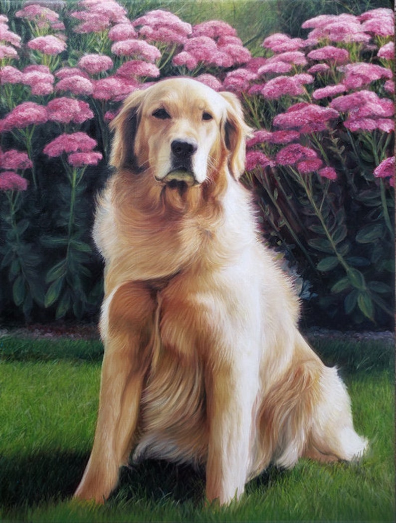 CUSTOM PET PORTRAIT Oil Painting Dog Portrait Photo to Handmade Painting Unique Gift image 4