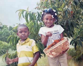 Hand Painted CUSTOM PORTRAIT - Oil Painting - Custom Painting - Baby Portrait - Baby Painting - Child Portrait
