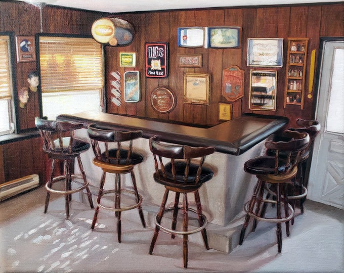 CUSTOM PAINTING - House Painting - Interior House Painting - House Portrait - Oil Painting