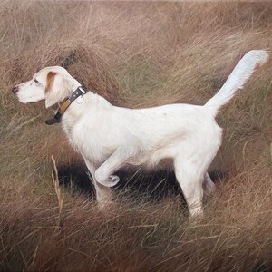 CUSTOM PET PORTRAIT Oil Painting Hunting Dog Dog Portrait German Short Haired Pointer Setter Lab image 5