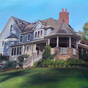CUSTOM HOUSE PAINTING - House Portrait - Paint of Home - Oil Painting