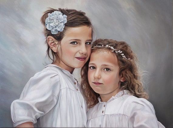 CUSTOM FAMILY PORTRAIT - Oil Painting - Gift for Family