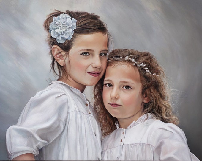 CUSTOM FAMILY PORTRAIT - Oil Painting - Gift for Family