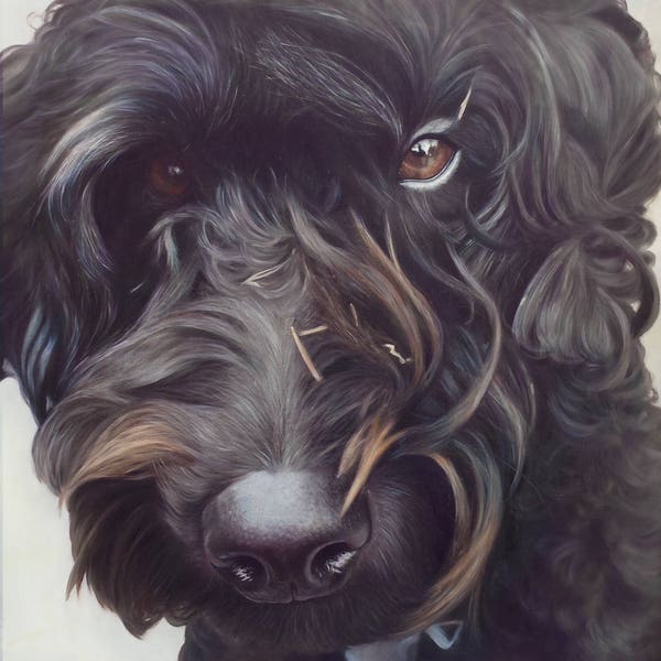 Pet Portrait - Oil Painting - Pet Painting - DOG PORTRAIT - Custom Portrait - Labradoodle Painting - Unique Gift