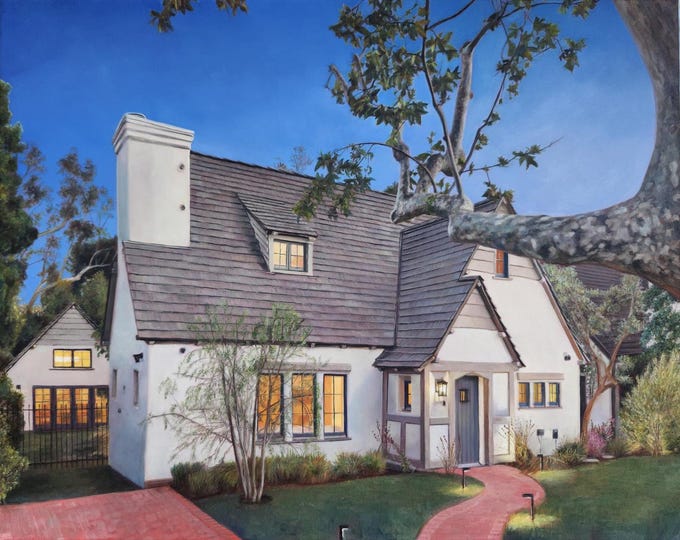 Custom HOUSE PAINTING - House Portrait - Painting of House - Oil Painting - Housewarming Gift