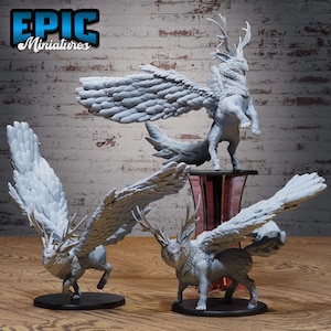 3D-resinminiatyr Peryton-odjurset DnD Epic Miniatures