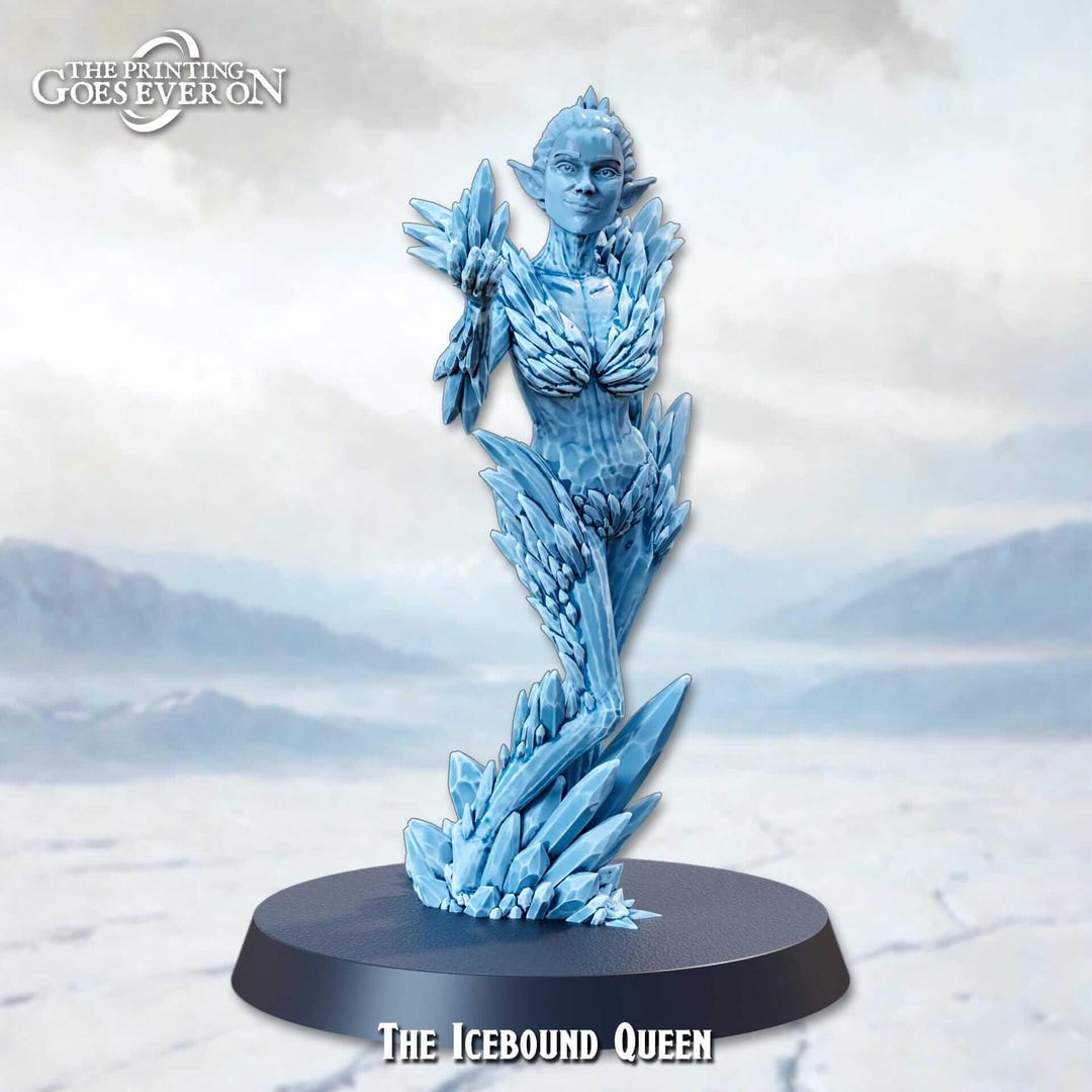 Icebound Geode Icebound Queen - Frostbound Fate - the Printing Goes Ever On - Etsy
