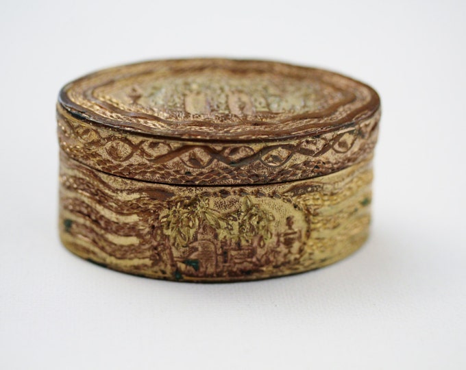 Antique Gilded Brass Copper Snuff Box Grecian Design Tobacco - Etsy