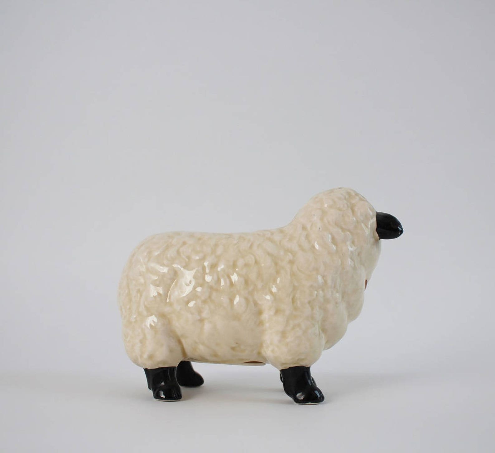 Vintage Ceramic Sheep Figurine Bank Otagiri Ceramic Piggy Etsy