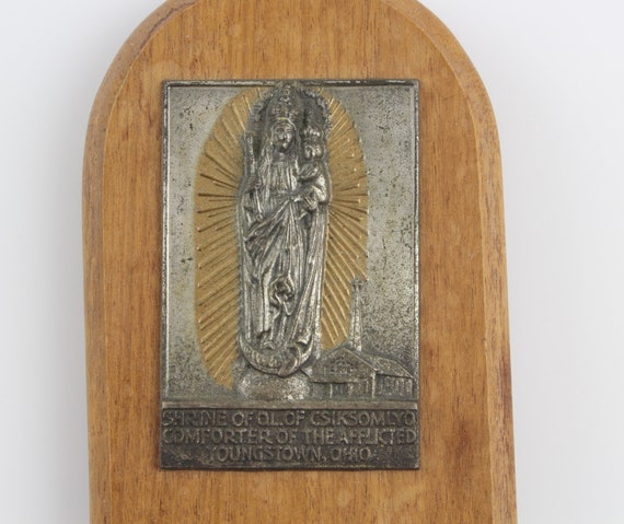 Vintage Our Lady Comforter Wooden Easel Shrine Religious Etsy