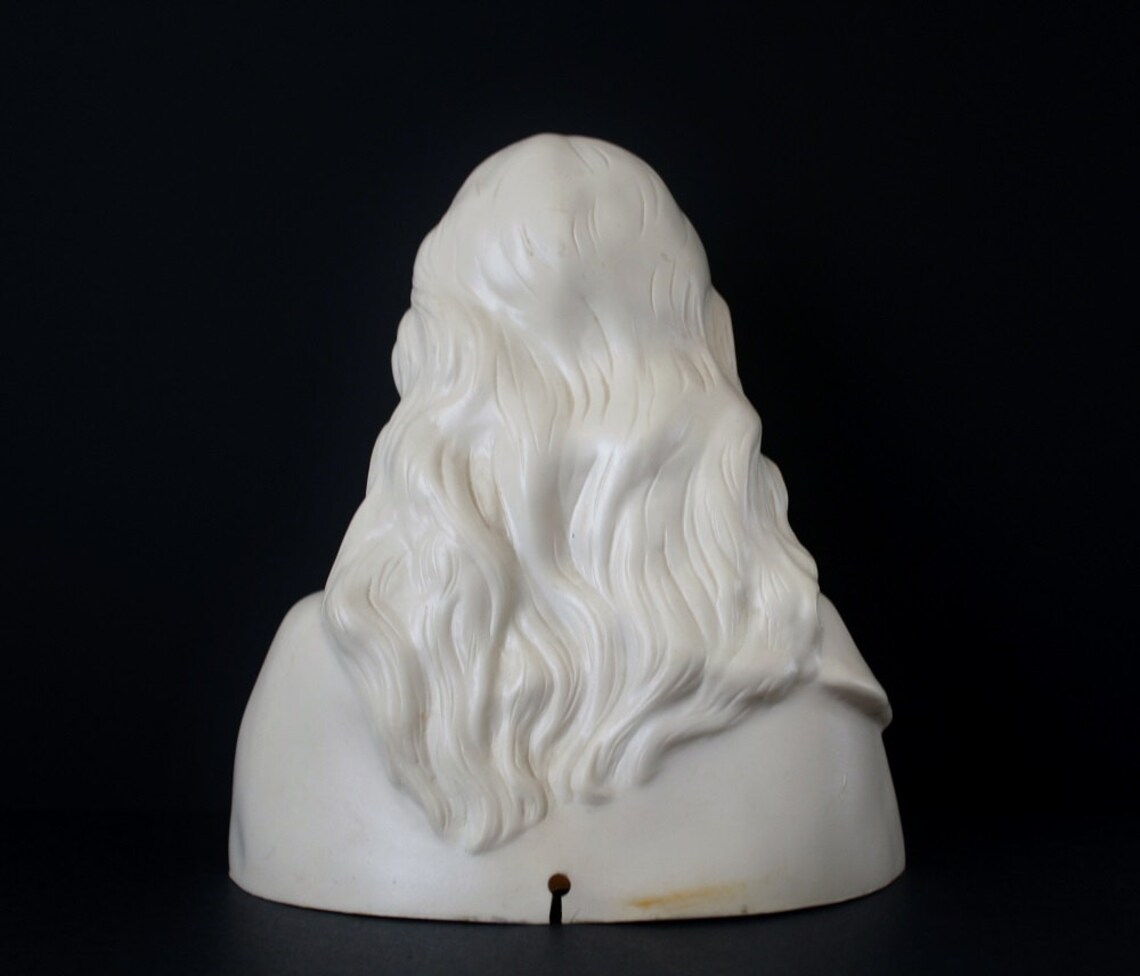 Vintage Plastic Jesus Bust Statue Lamp Vinyl Plastic Jesus Etsy