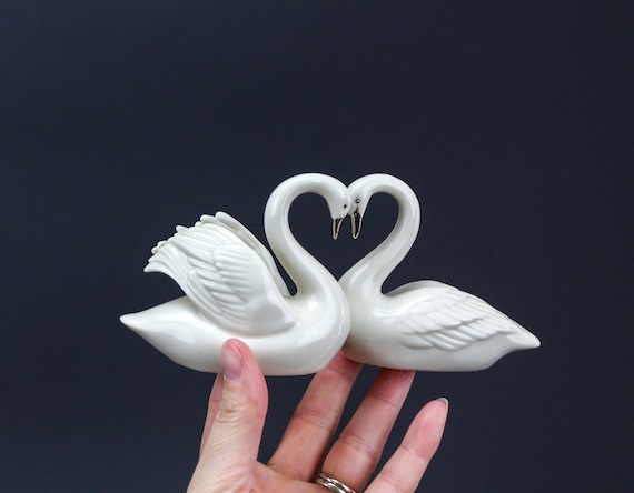 【美品】 Swans 2nd LP Musical Figurine, Double Swans, Plays Lara's Theme