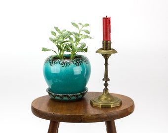 Vintage India Etched Brass Candlestick Holder - Boho Style Table Centerpiece 8" Tall Candle Holder