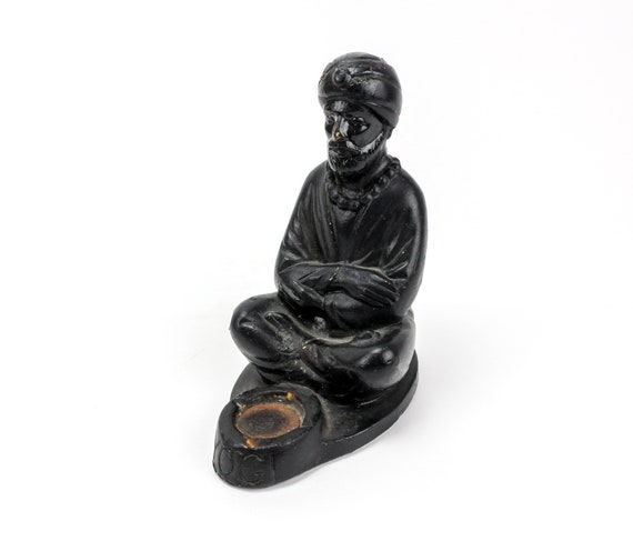 Vintage Chalkware Yogi Guru Statue Meditation Tool Hindu Etsy