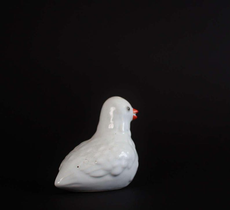 Vintage Ceramic White Bird Figurine Small Bird Salt Shaker | Etsy