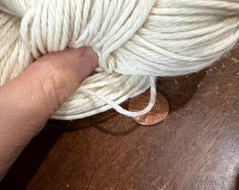 Polwarth undyed yarn skein hank aran medium weight 100g