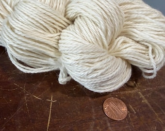 Undyed Polwarth wool  yarn hank DK light worsted 100g