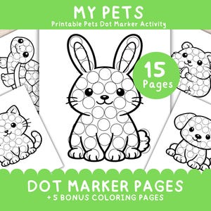 Dot Marker Seiten + Bonus Ausmalseiten (Digitaler Download)
