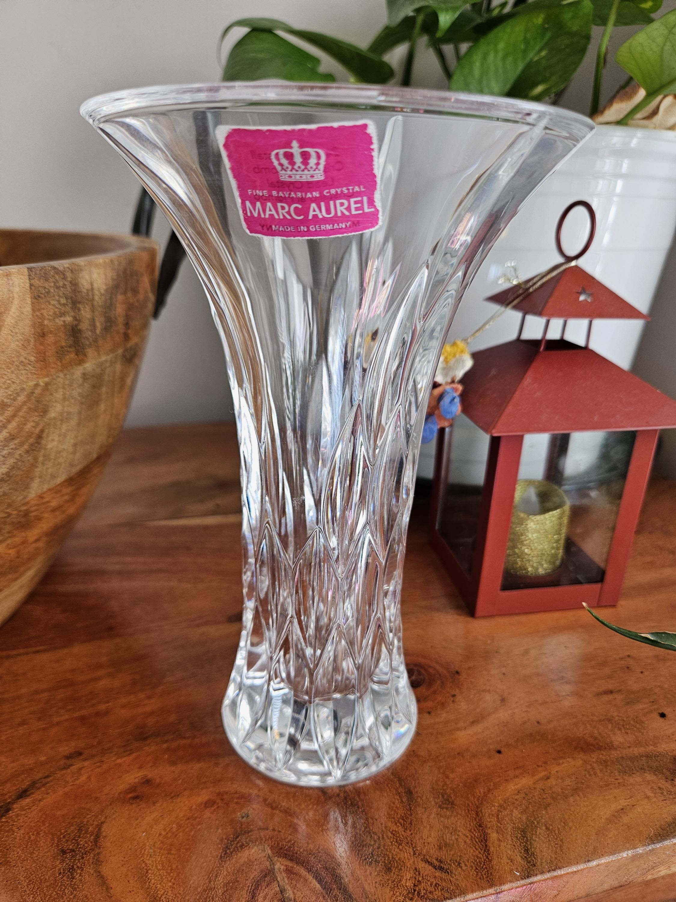 German Lead Crystal Vase - Etsy