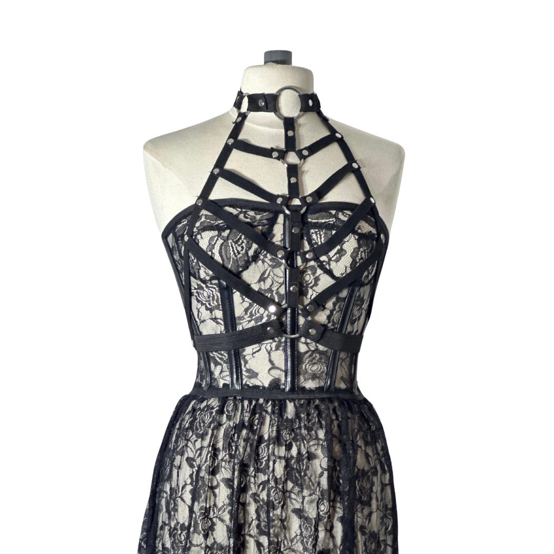 black lace prom dress A Line V Neck Backless Long, Black Lace Formal D Casual wedding attire for 30tops12days25 Product:XL