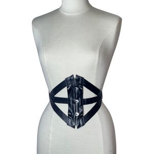Schwarzer Korsett Gürtel Taillen Cincher Breiter Leder Taillengürtel Gothic Underbust Korsett Taillen Cincher Gürtel