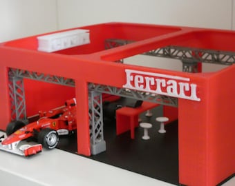Diorama in scala 1/43 del team Ferrari/Alpine di Formula 1.
