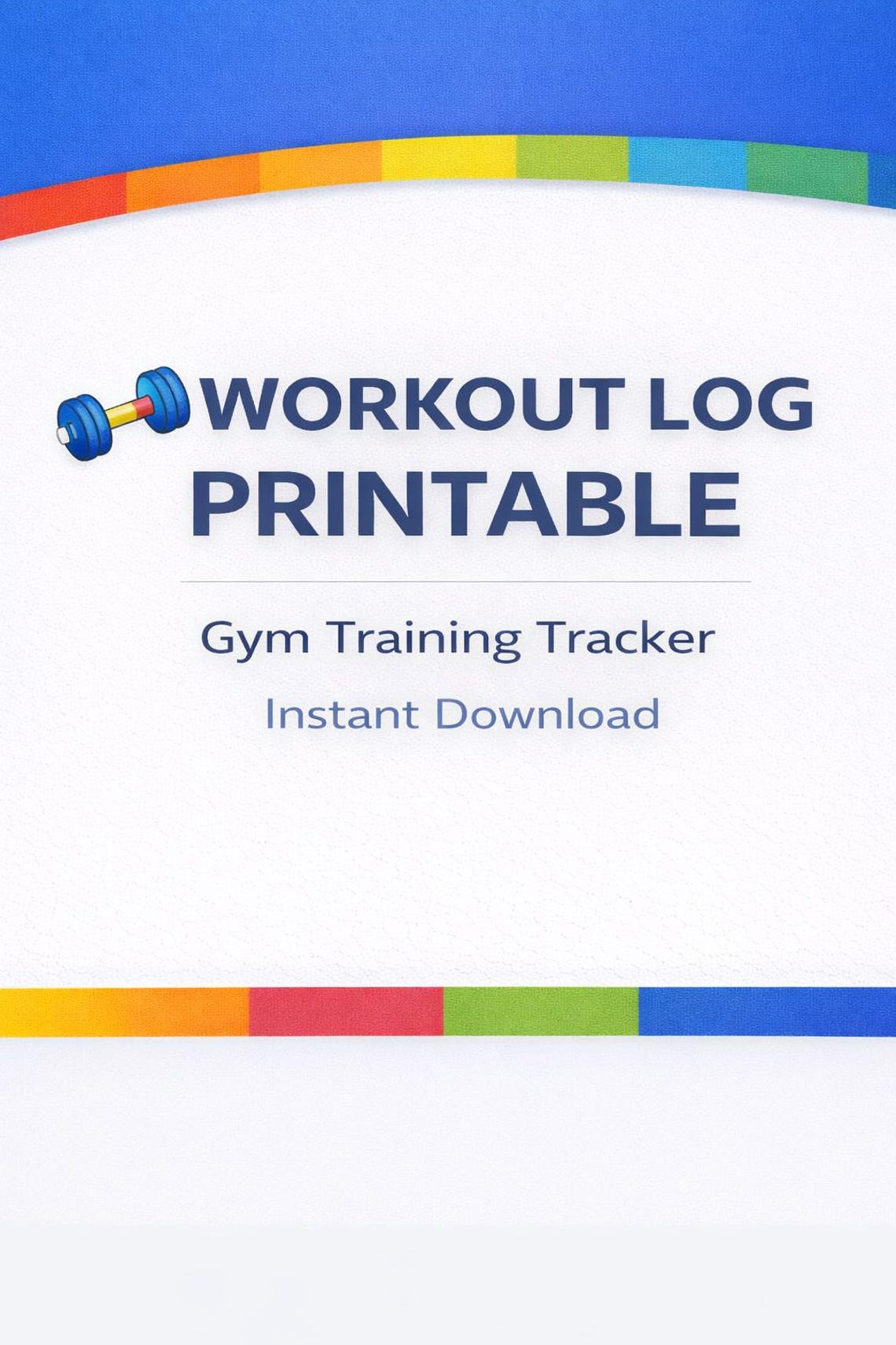 Workout Log Printable PDF Gym Training Log Strength and Cardio Tracker ...