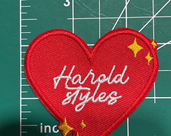 heart shaped patch with Harold Styles