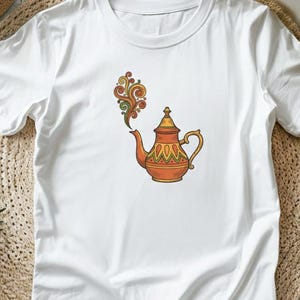 Arabic Dallah T-Shirt Design, Vintage Middle Eastern Coffee Pot Illustration (Digital Download)