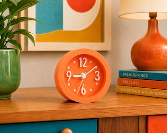 Tangerine Pop Dot Clock