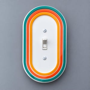 AtomCat Covers, Retro Light Switch Cover, Mid Century Modern Outlet Cover, Custom Acrylic Wall Plate, MCM Home Decor image 9