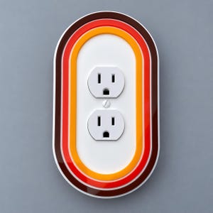AtomCat Covers, Retro Light Switch Cover, Mid Century Modern Outlet Cover, Custom Acrylic Wall Plate, MCM Home Decor image 4