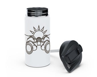Hiking Water Bottle Scout Gear | Minimalist Field Binoculars Flask | Trixters Treasure LLC Bramble