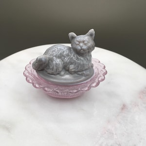 Cat on Nest Dish - Etsy