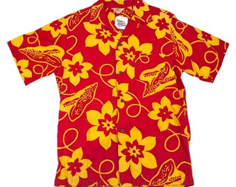 HS431 Vintage Original 1950's Cotton Hawaiian Shirt by Alfred