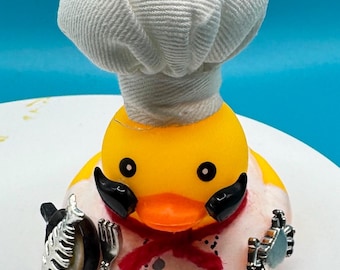 Chef Rubber Duck | Funny Chef Gift | Kitchen Decor | Gift for Cooks, Bakers & Food Lovers | Handmade Collectible Duck