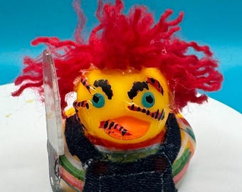 Horror-Inspired Rubber Duck | Spooky Collectible Duck | Halloween Gift | Creepy Desk Decor | Handmade Rubber Duck