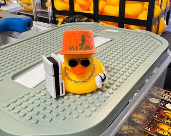 Gaming Rubber Duck | Gamer Gift | Video Game Lover Duck | Handmade Collectible | Funny Desk Decor | Miami Inspired Duck