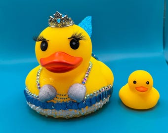 Large Mermaid Duck | Handmade Mermaid Rubber Duck | OOAK Beach Decor | Collectible Art Duck | Mermaid Gift