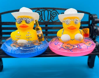 Elli Malevolti Duck Figurine: Hand-carved, Hand-painted Italian
