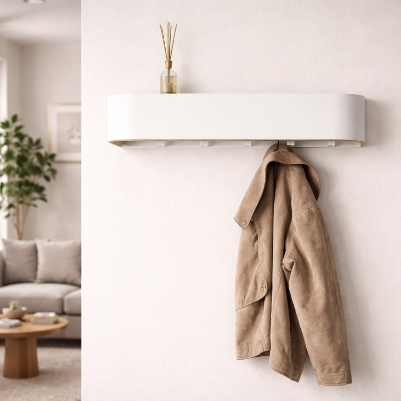 Wall Cladding Coat Rack Modern Wall Coat Rack With Shelf - Etsy