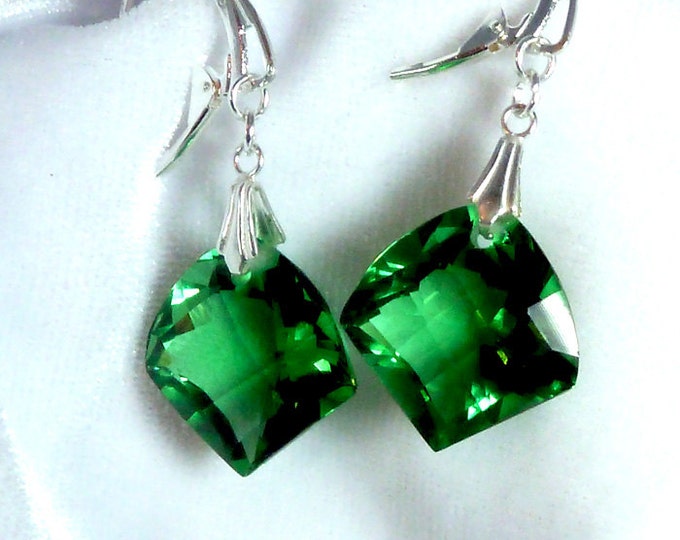 Green Topaz Earrings Etsy