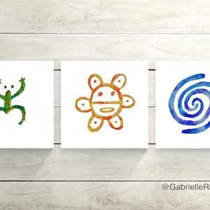 Taino Symbol Art Print Set: Puerto Rican Cultural Wall Decor