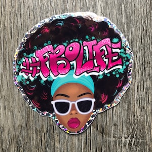 Afro Life Vinyl Sticker - Natural Hair Decal