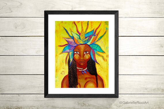 African Queen Art Print Etsy