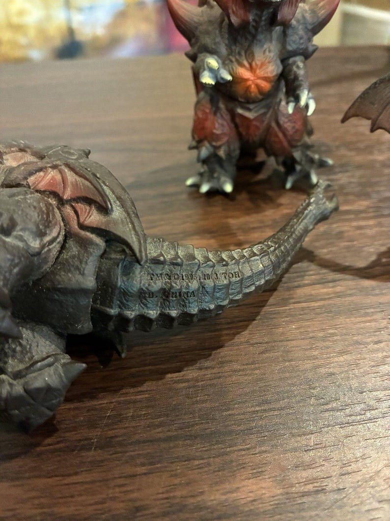 Vintage Bandai Godzilla Destoroyah Mini Figure Lot 2002 2003 Tokyo SOS Sofubi zdjęcie 5