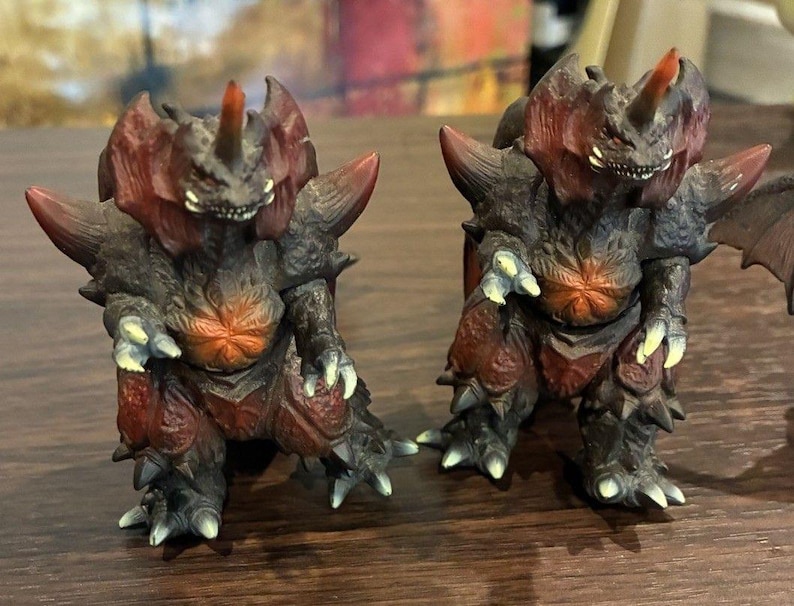 Vintage Bandai Godzilla Destoroyah Mini Figure Lot 2002 2003 Tokyo SOS Sofubi zdjęcie 4