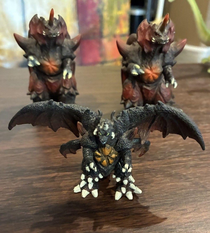 Vintage Bandai Godzilla Destoroyah Mini Figure Lot 2002 2003 Tokyo SOS Sofubi zdjęcie 9