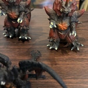 Vintage Bandai Godzilla Destoroyah Mini Figure Lot 2002 2003 Tokyo SOS Sofubi zdjęcie 2